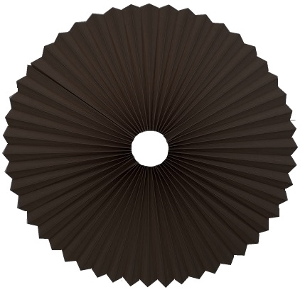 Rosette plisse til loft brun Ø45 med ledning